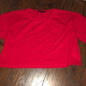 red crop top missguided